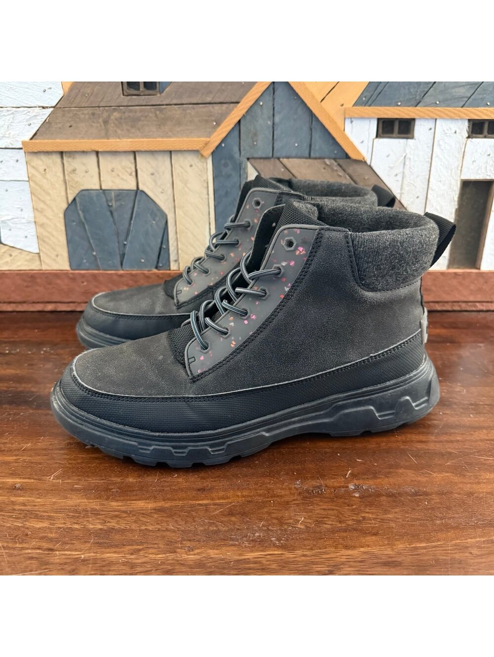 Hey Dude Duke Eco Shield Boots Black Men's Size 7